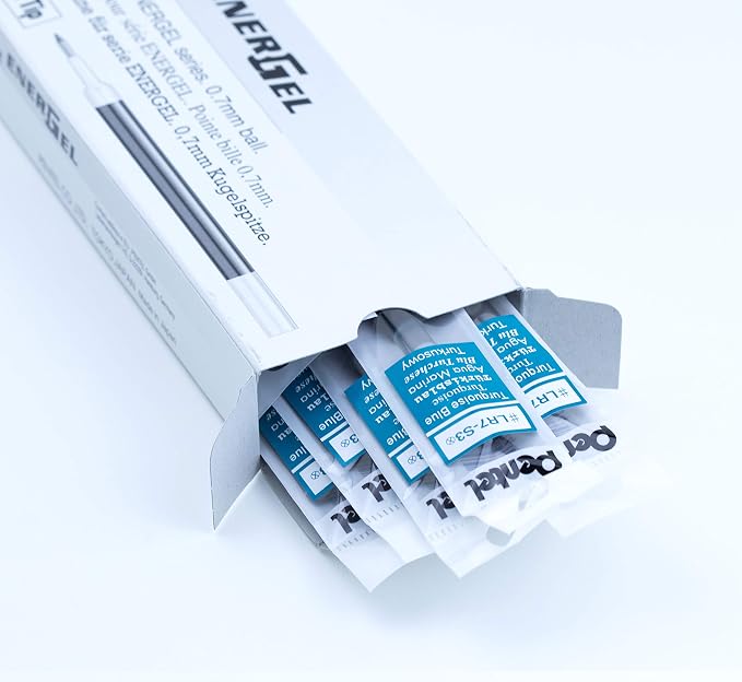 Pentel Refill Ink for EnerGel RTX Retractable Gel Pen, 12 Pack, Medium Point - Image 2