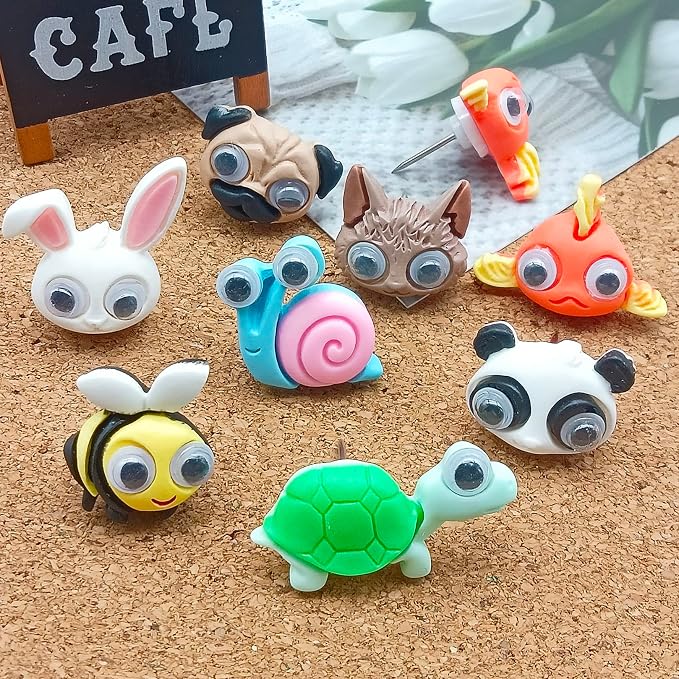 Fun Animals Push Pins, Cute Thumb Tacks Pushpins - Image 4