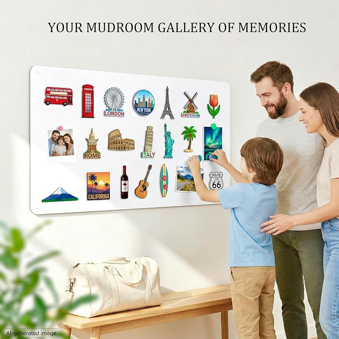 Magnetic Board for Wall 19.7" x 39.4": Extra Large White Display Board for - Image 2