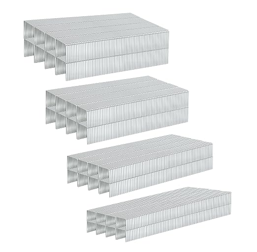 HW HAMWOO 20 Guage 304 Stainless Steel T/50 Staples, 4 Sizes Assorted Size by HWHAMWOO