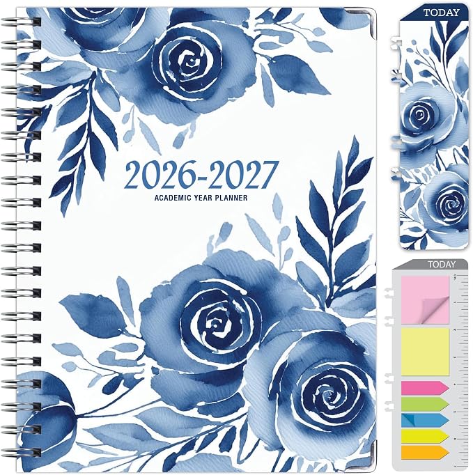 HARDCOVER Academic Year 2026-2027 Planner: 14 Months 8.5"x 11" Daily Weekly by ExcelloGlobalProducts
