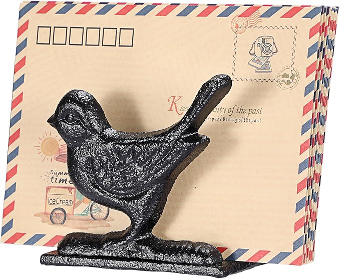 BTSKY Cast Iron Mail Organizer Countertop, Heavy Duty Desk Mail Holder by BTSKY