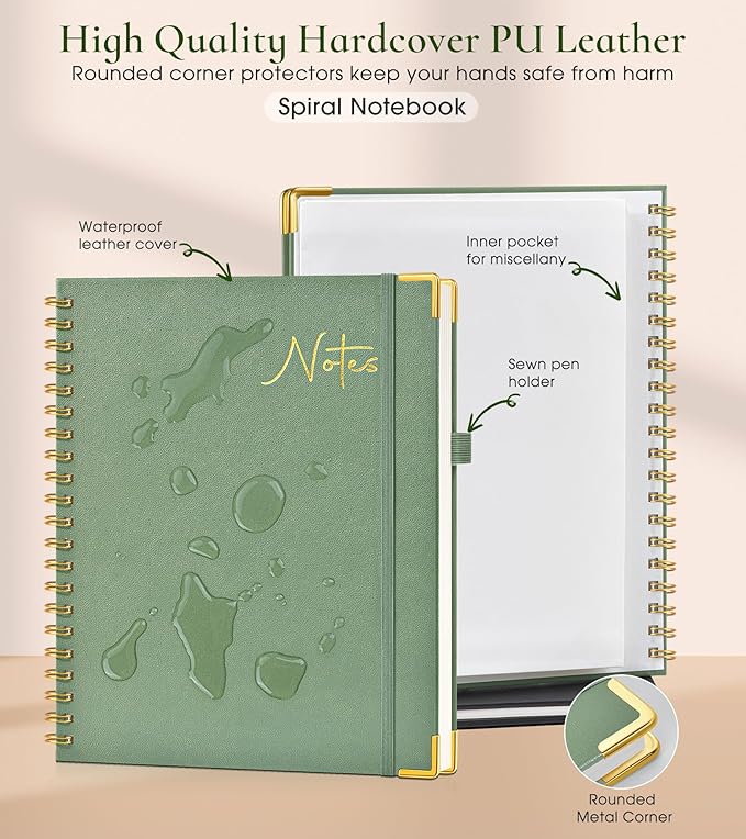 Hardcover Spiral Notebook Journal 8.5” x 11”, A4 Large Cute Notebooks - Image 3