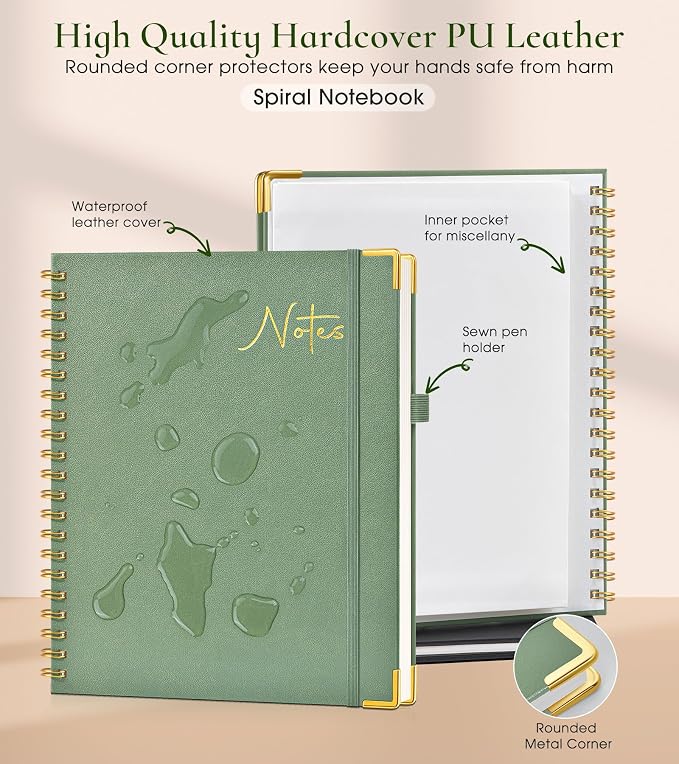 Hardcover Spiral Notebook Journal 8.5” x 11”, A4 Large Cute Notebooks - Image 3