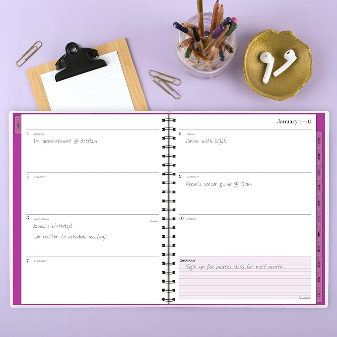 Mead Cambridge 2027 Planner, Weekly & Monthly, 8.5" x 11" - Image 2