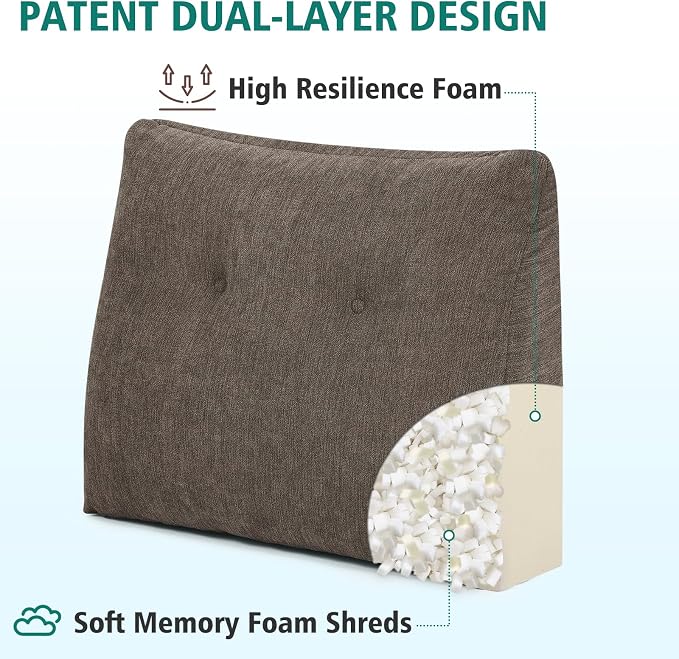 TANYOO Back Support Pillow for Recliner Soft Dual Layer Lumbar Support Pillow - Image 2