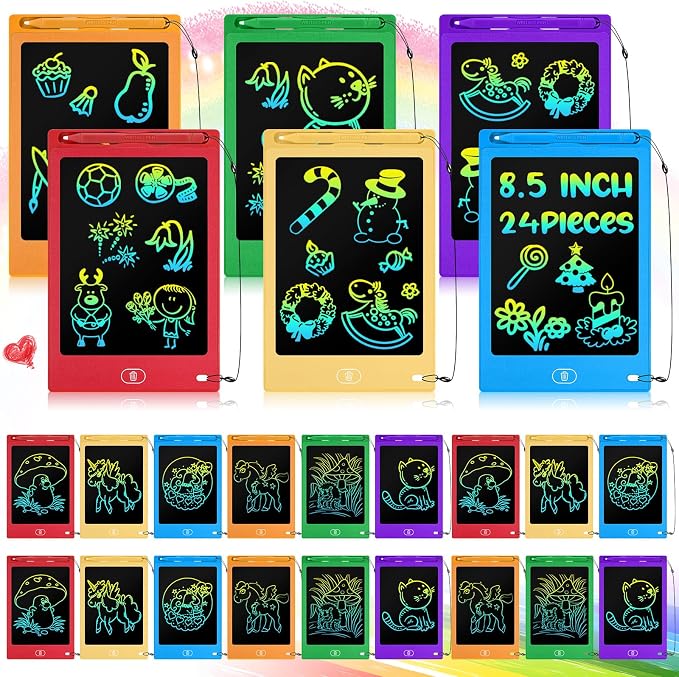Zhehao 24 Pieces LCD Writing Tablet Doodle Board 8.5 Inch Colorful Reusable by Zhehao