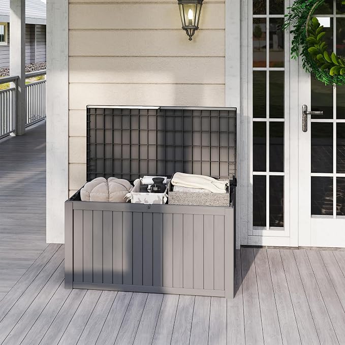 PATIOEASY Outdoor Storage Box 180GAL Waterproof Resin Deck Box, UV-Resistant - Image 2