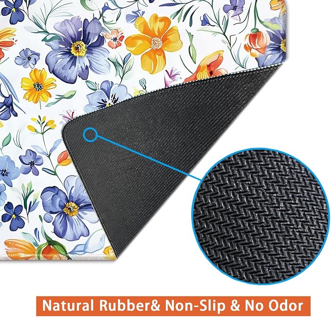 Keyboard Mat, Large Mouse Pad, Watercolor Flower - Image 5