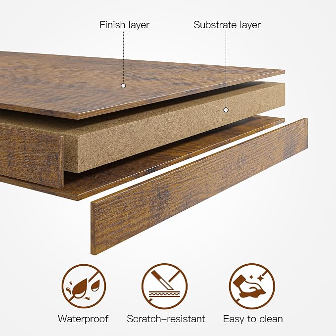 REIBII Desktop Bookshelf, High-Capacity Desk Hutch Organizer - Image 7