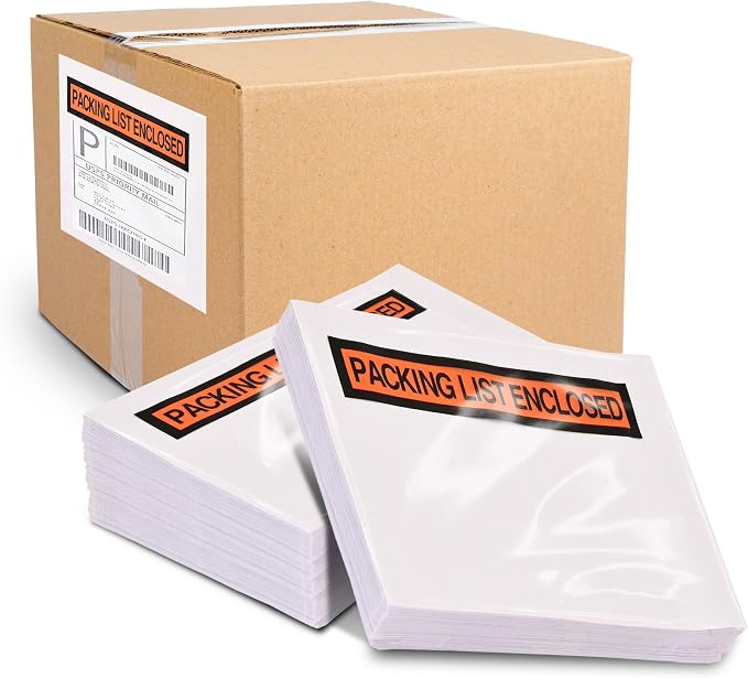 100 Piece Waterproof Packing List Envelopes, Invoice & Packing Slip Pouches by StockYourHome