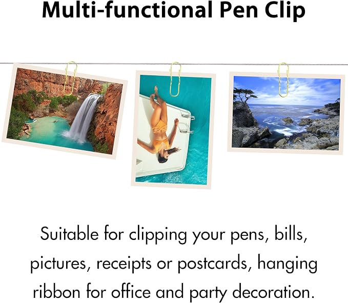Wisdompro Pen Clip, 12 Pack Stainless Steel Pencil Clip Holder - Image 6