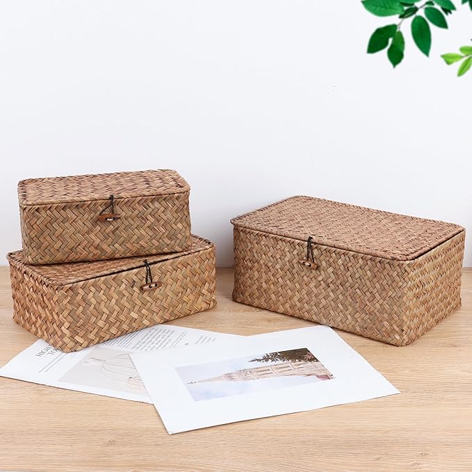 FEIALNDUO Wicker Shelf Baskets - Image 2