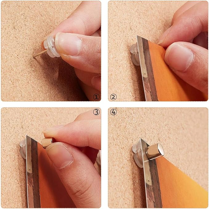 Outus 100 Sets Magnetic Push Pin Magnet Thumb Tack Poster Hanger Thumb Tacks - Image 4