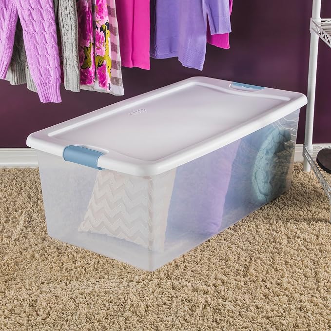 Sterilite 4-Pack Latching Box, Under Bed Storage Bins - Image 5