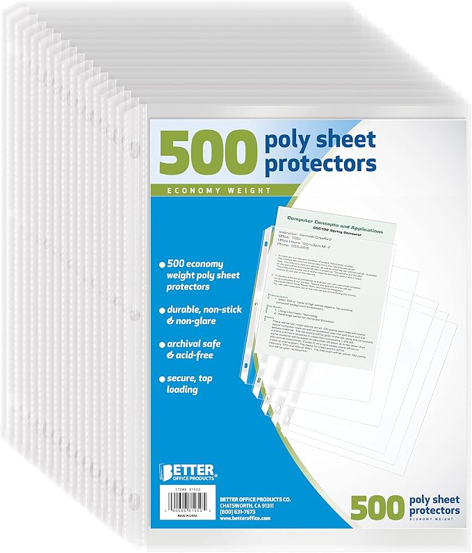 Better Office Products Sheet Protectors by BetterOfficeProducts