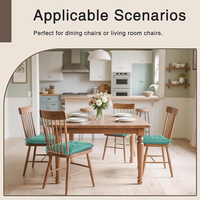 OVOV 6 Pack Chair Cushions for Dining Chairs Soft Seat Cushions for Kitchen - Image 5