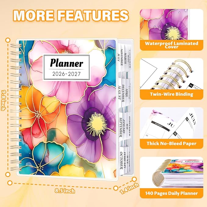 Planner 2026-2027, Large 18 Months Academic Daily Weekly Monthly Planner Yearly - Image 7