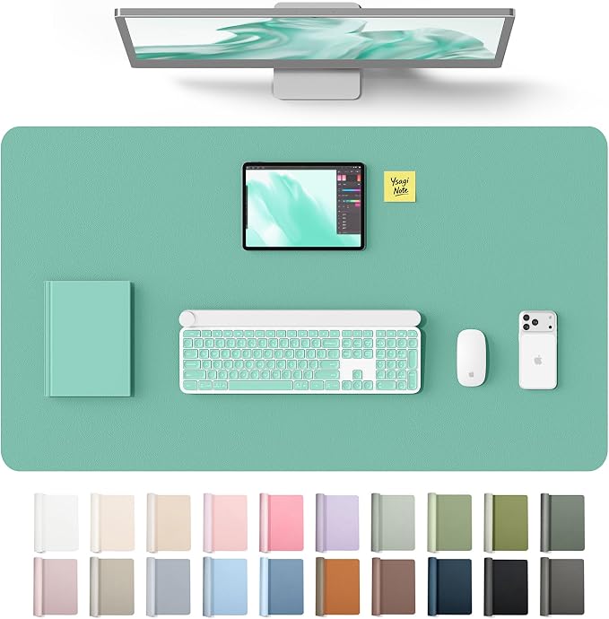YSAGi Leather Desk Protector, Office Mat, Large Mouse Mat, Non-Slip PU Leather by YSAGi