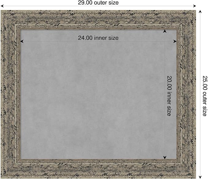 Amanti Art Silver Framed Magnetic Board 25x29 Medium Vision Board - Image 2