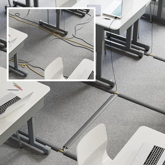 D-Line 30ft Floor Cord Cover, Floor Cable Protector, Extension Cord Cover - Image 5