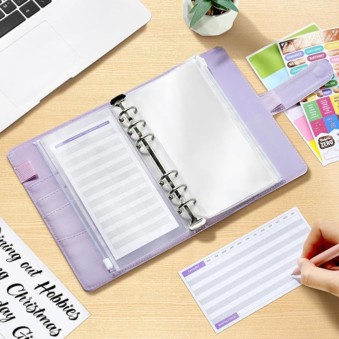 Sooez Budget Binder with Money Saving Challenge, Money Saving Binder with Cash - Image 7