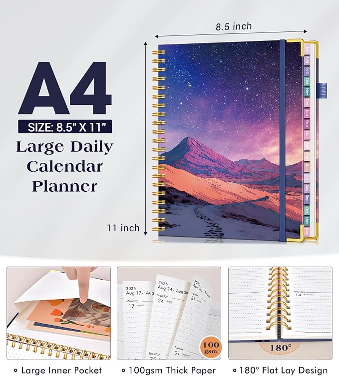 Academic Planner 2026-2027, 18 Months Weekly and Monthly Hardcover Planner - Image 5