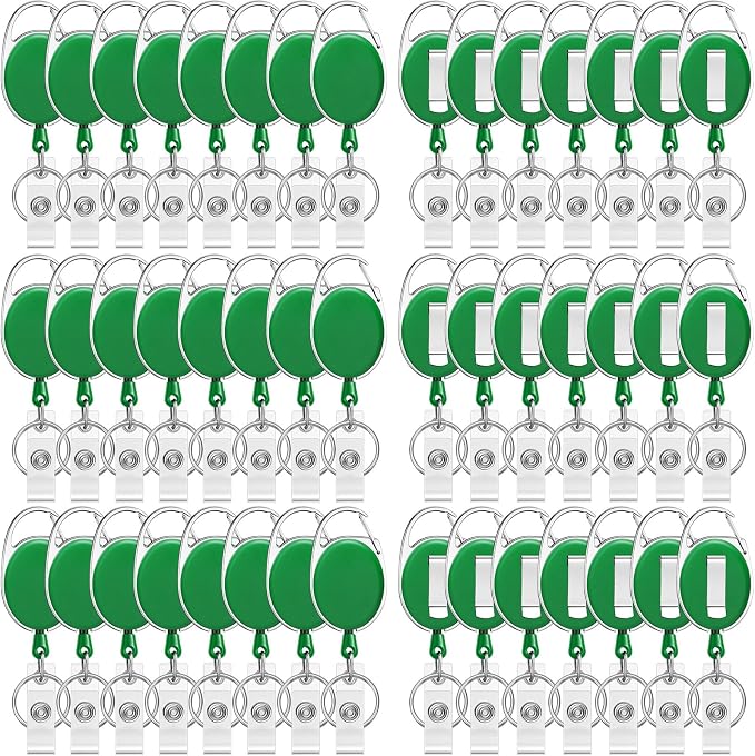 Honoson 50 Pcs Heavy Duty Retractable Badge Reels Batch ID Badge Holder by Honoson