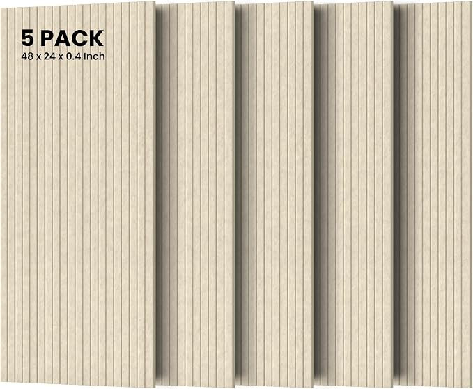 5 Pack Acoustic Panels, Premium Wall Sound Absorbing Panels, Decorative Sound by TO-TH