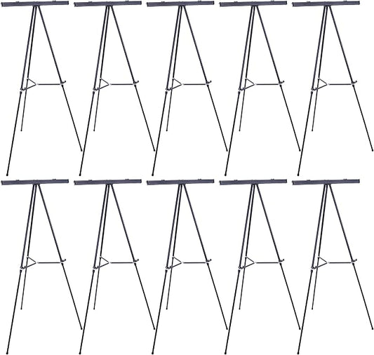 U.S. Art Supply 66" High Boardroom Black Aluminum Flip Chart Easel & by USArtSupply