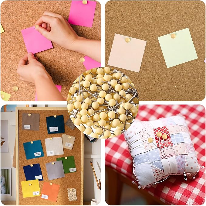 XIHIRCD 200pcs Push Pins, Map Tacks Round Head Map Push Pins Small Thumb Tacks - Image 7