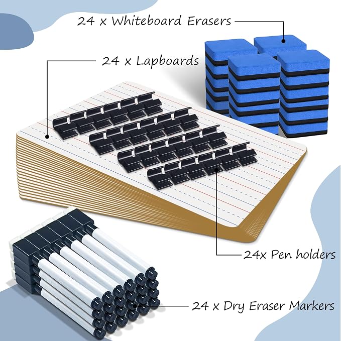 JUSTPAT 24 Pack Dry Erase Boards, Education Teacher Classroom, Mini Portable - Image 5