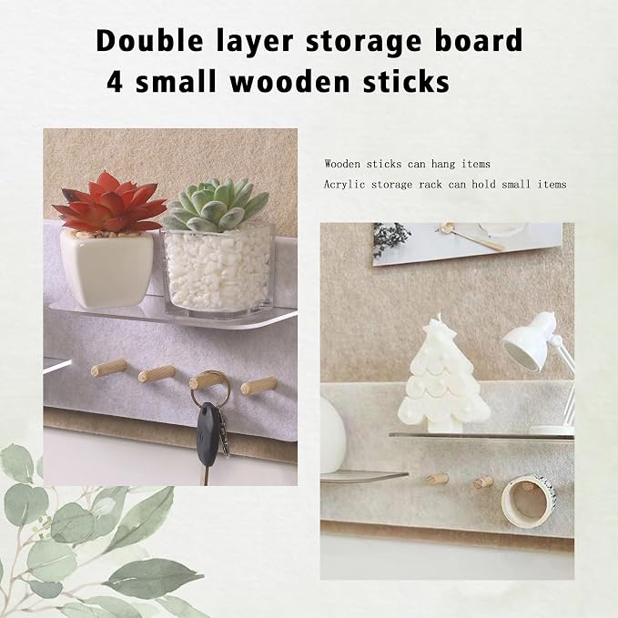 Cute Bulletin Board Felt Bulletin Board Push Pin Board 16 x 24 Inch Boho Desk - Image 4