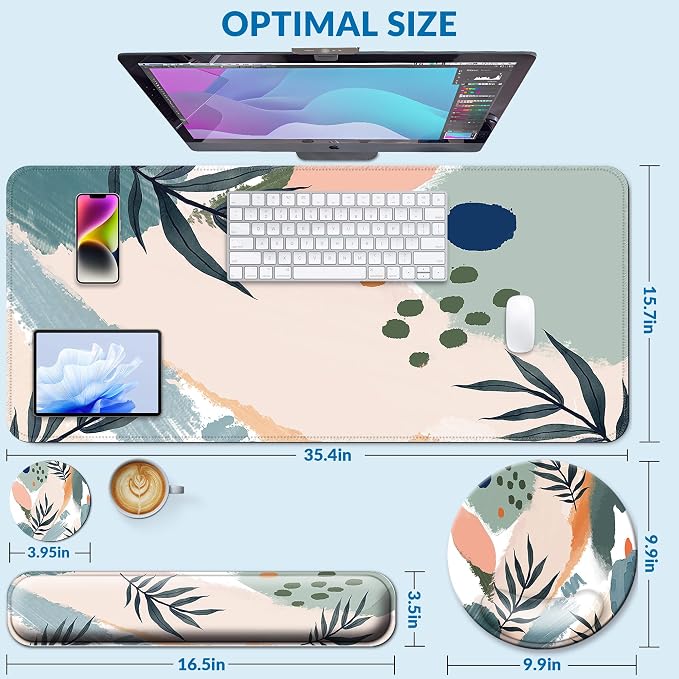 Desk Mat Set + Keyboard and Mouse Pad - Image 3