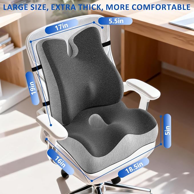 Lumbar Support Pillow for Office Chair, Seat Cushion - Image 3