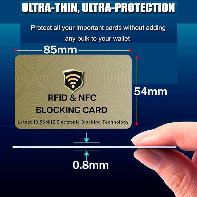 SaiTech IT RFID Blocking Cards, 2 Pack One Card Protects Entire Wallet Purse - Image 2