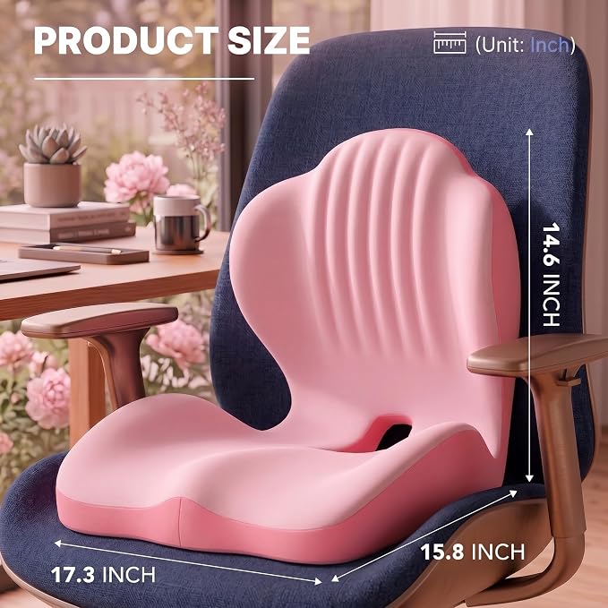 Ergonomic Office Chair Seat Cushion, L-Shaped Memory Foam Coccyx Cushion - Image 8