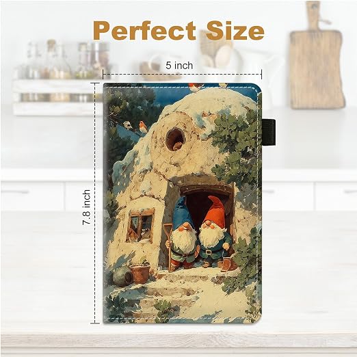 Garden Gnome Cute Server Book for Waitress & Waiter 8"x5" - Image 2