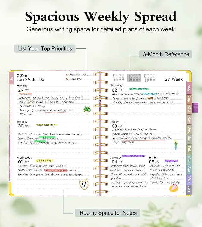 Academic Planner 2026-2027, Hardcover Weekly and Monthly Calendar Planner from - Image 3