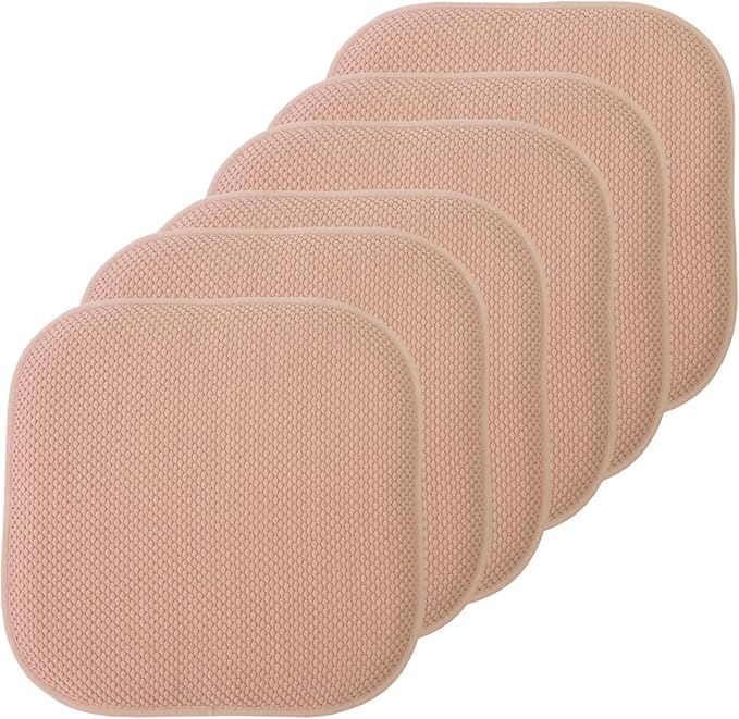 Sweet Home Collection Chair Cushion Memory Foam Pads Honeycomb Pattern Slip Non by SweetHomeCollection