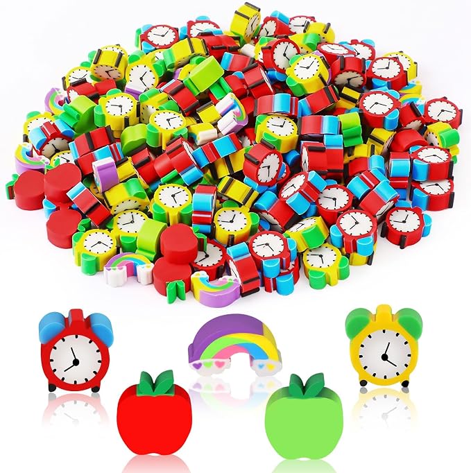 JUNEBRUSHS 150Pcs mini Apples Erasers by JUNEBRUSHS