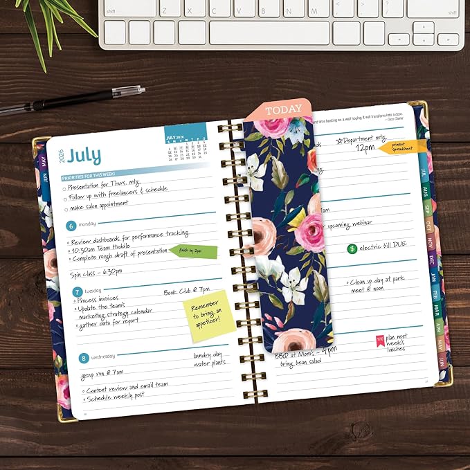 HARDCOVER Academic Year 2026-2027 Planner: 14 Months 5.5"x 8" Daily Weekly - Image 2