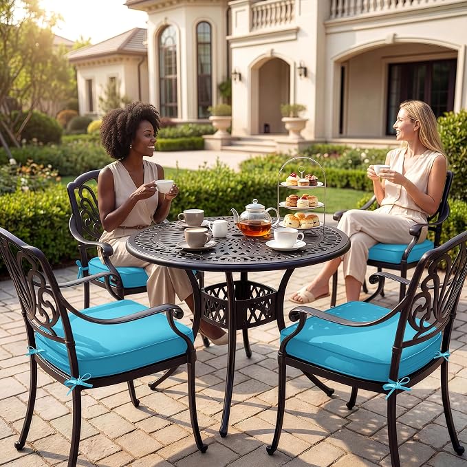 Outdoor Chair Cushions Set of 4: Waterproof & Fade Resistant Patio Furniture - Image 2