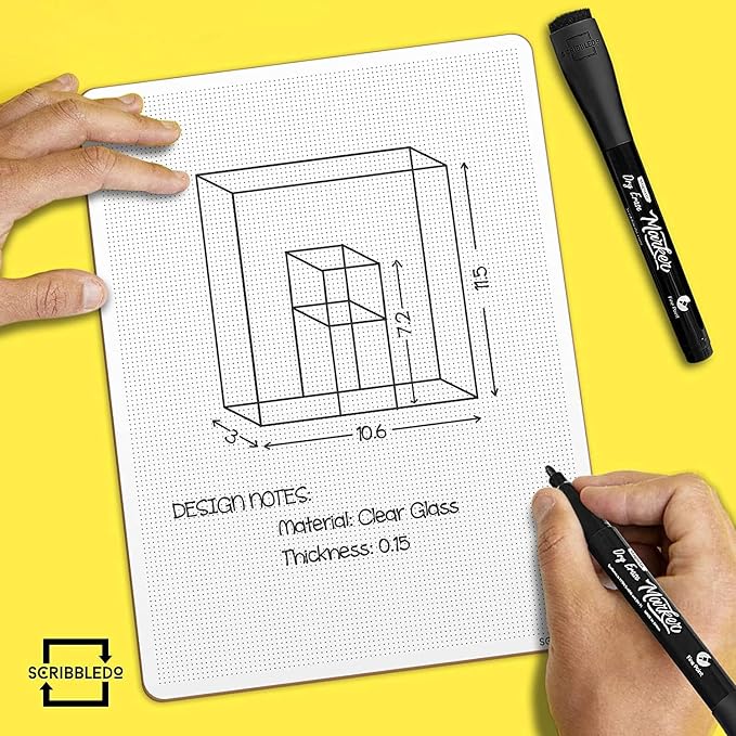 Scribbledo 36-Pack Black Fine Tip Dry Erase Markers - Image 7