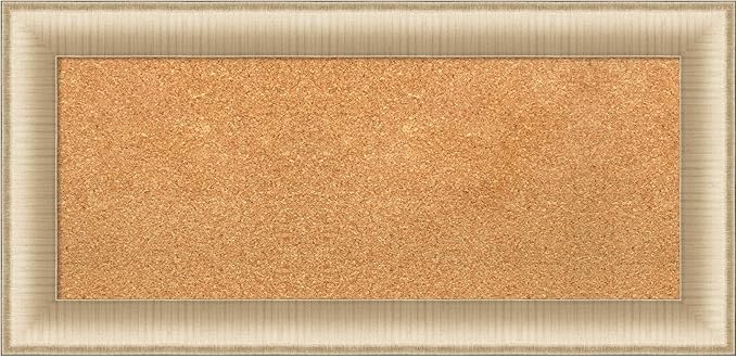 Amanti Art Natural Cork Board for Wall, 17x35 Vision Board with Gold Frame, Medium Corkboard Office Decor for Home Organization, Casual Corkboard Pinboard to Display Items for Home Organization in-DeskLoop Office