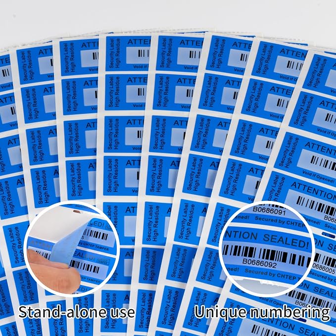 ChtepTamper 100 Pieces Total Transfer Tamper-Evident Stickers Security Labels - Image 8