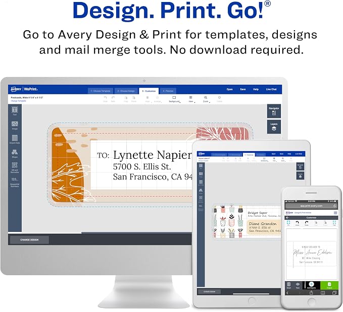 Avery Printable All-Purpose Removable Labels, Write or Print, 100 Customizable - Image 5