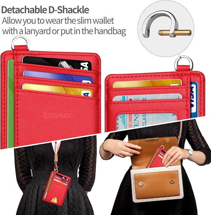 Slim Minimalist Front Pocket Wallet, RFID Blocking Credit Card Holder Wallet - Image 3