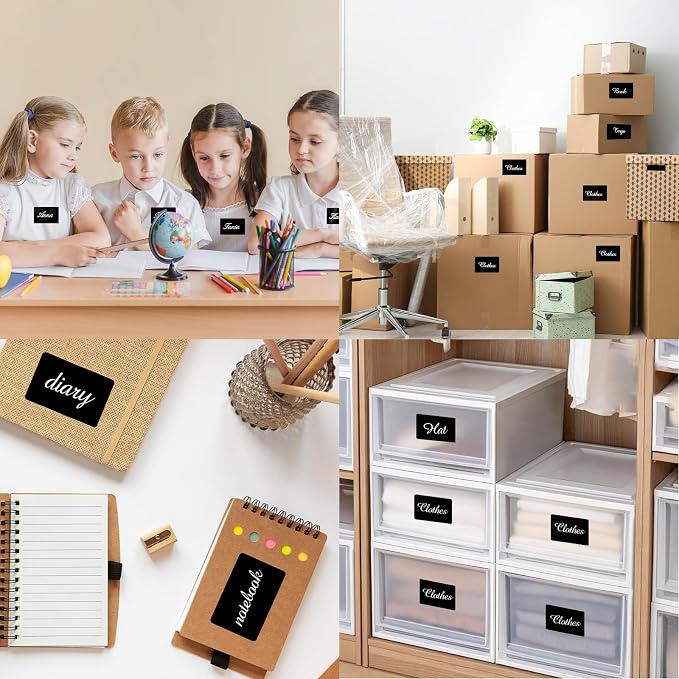 Black Removable Labels Stickers, 2X3 Inch Removable Large Label Stickers - Image 5