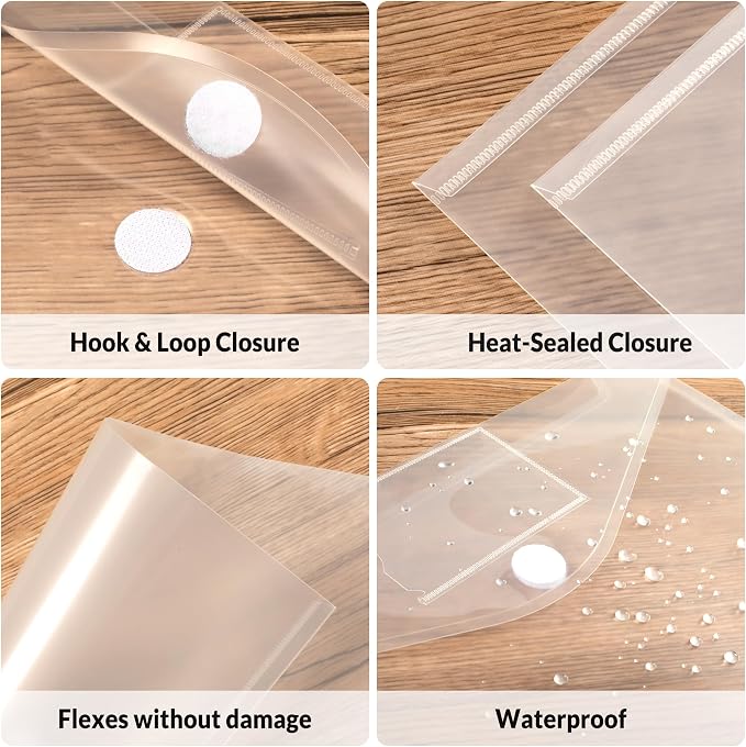 SUNEE 12 Pack Plastic Envelopes, Poly File Folders - Image 2